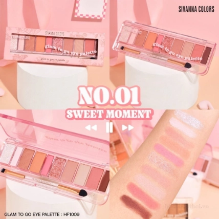 Phấn mắt Sivanna Colors 10 ô Glam To Go Eye Palette HF1009 
 ảnh 10