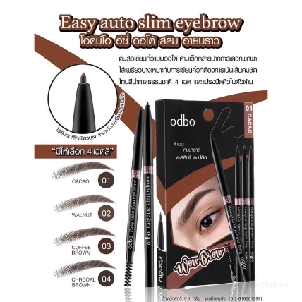Chì kẻ mày xoay 2 đầu Odbo Wow Brow Easy Auto Slim Eyebrow 0.1g OD781
ảnh 8