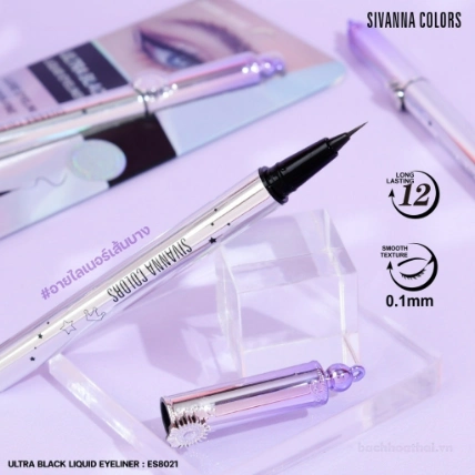 Bút kẻ mắt nước siêu mảnh chống nước Sivanna Colors ULTRA BLACK Liquid Eyeliner 0.6g ES8021
ảnh 5