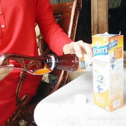 Siro SCOTT'S Emulsion Vita giúp trẻ ăn ngon ngăn còi xương Thái Lan ảnh 3