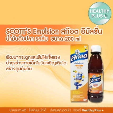Siro SCOTT'S Emulsion Vita giúp trẻ ăn ngon ngăn còi xương Thái Lan ảnh 8