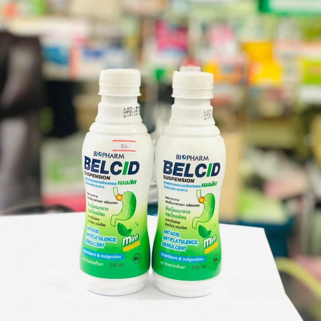 THUỐC HỖ TRỢ TIÊU HÓA BELCID THÁI LAN 240ML GIẢM VIÊM LOÉT DẠ DÀY NHANH