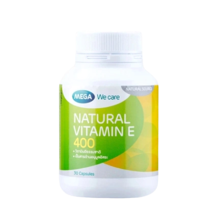 Viên bảo vệ da, tim, não Mega We Care Natural Vitamin E 400 IU ảnh 1