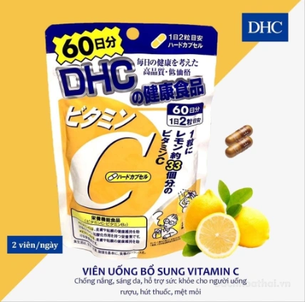 Viên uống bổ sung vitamin C DHC 60 Days Nhật Bản ảnh 9
