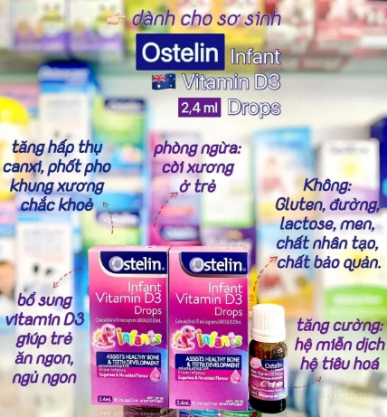 Ostelin Kids Vitamin D3  thuốc nước bổ sung vitamin D cho trẻ em ảnh 2