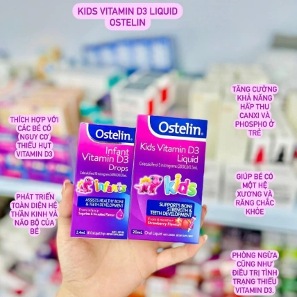 Ostelin Kids Vitamin D3  thuốc nước bổ sung vitamin D cho trẻ em ảnh 5