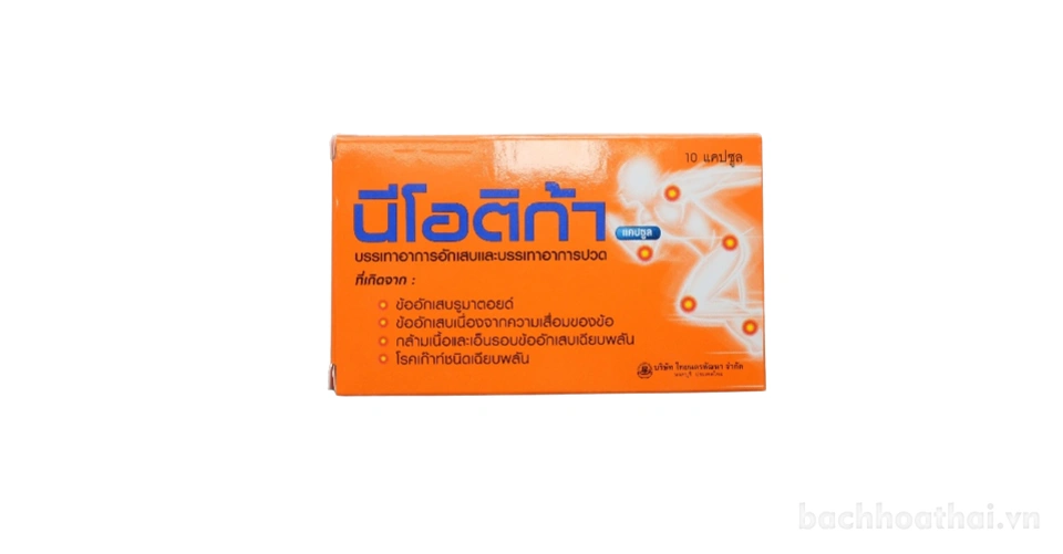 Viên uống Neotica Capsule giảm viêm và giảm đau xương khớp, điều trị gút cấp tính