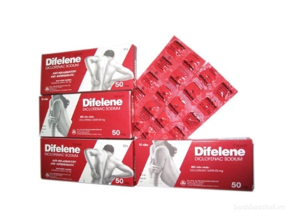 Viên uống cho thoái hóa khớp, viêm khớp Difelene Diclofenac Sodium 50gr ảnh 4