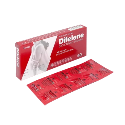 Viên uống cho thoái hóa khớp, viêm khớp Difelene Diclofenac Sodium 50gr ảnh 1