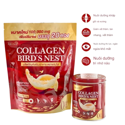 Bột uống Jamsai Collagen Bird’s Nest tổ yến chống lão hóa, cải thiện chức năng xương khớp, da, mắt ảnh 1