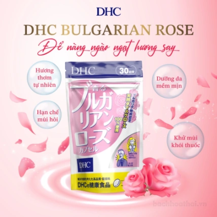 Viên uống thơm cơ thể tinh dầu hoa hồng DHC Bulgarian Rose Nhật Bản ảnh 7