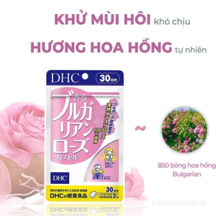 Viên uống thơm cơ thể tinh dầu hoa hồng DHC Bulgarian Rose Nhật Bản ảnh 16