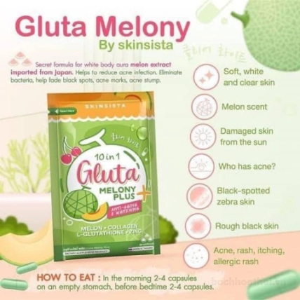Viên uống trắng da 10 in 1 Gluta Melony Plus+ ảnh 3