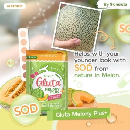 Viên uống trắng da 10 in 1 Gluta Melony Plus+ ảnh 13