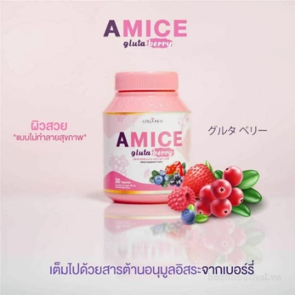 Viên uống bổ sung trắng da Amice Gluta Berry Thái Lan  ảnh 2