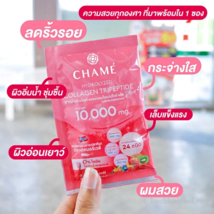Bột uống bổ sung Collagen CHAMÉ Hydrolyzed Collagen Tripeptide Plus 10.000mg ảnh 6
