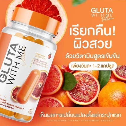 Viên uống bổ sung dưỡng trắng da Gluta With Me  với Glutathione và Collagen  ảnh 13