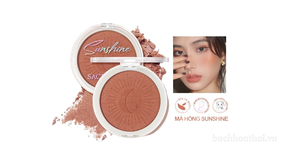 Phấn má hồng 3 màu SACE LADY Sunshine Blush 6g