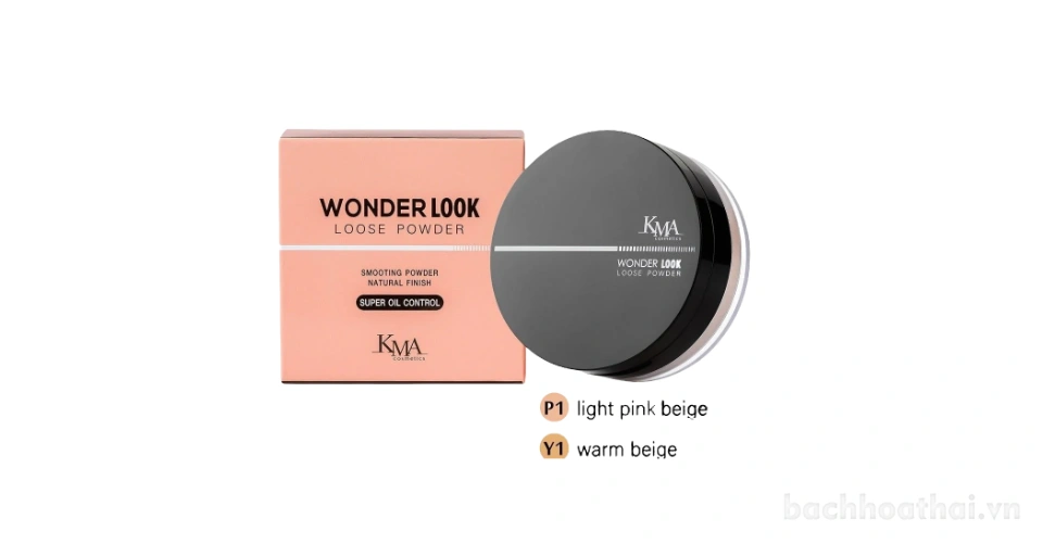 Phấn phủ kiềm dầu KMA Wonder Look Loose Powder mềm mịn