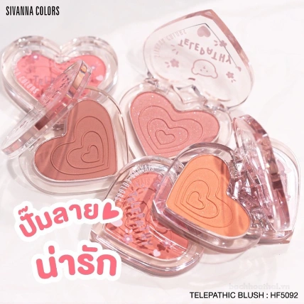 Phấn má hồng và phấn bắt sáng dạng nén Sivanna Colors Sweethearts Perfect Flush Blush  ảnh 11