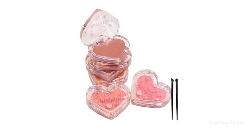 Phấn má hồng và phấn bắt sáng dạng nén Sivanna Colors Sweethearts Perfect Flush Blush