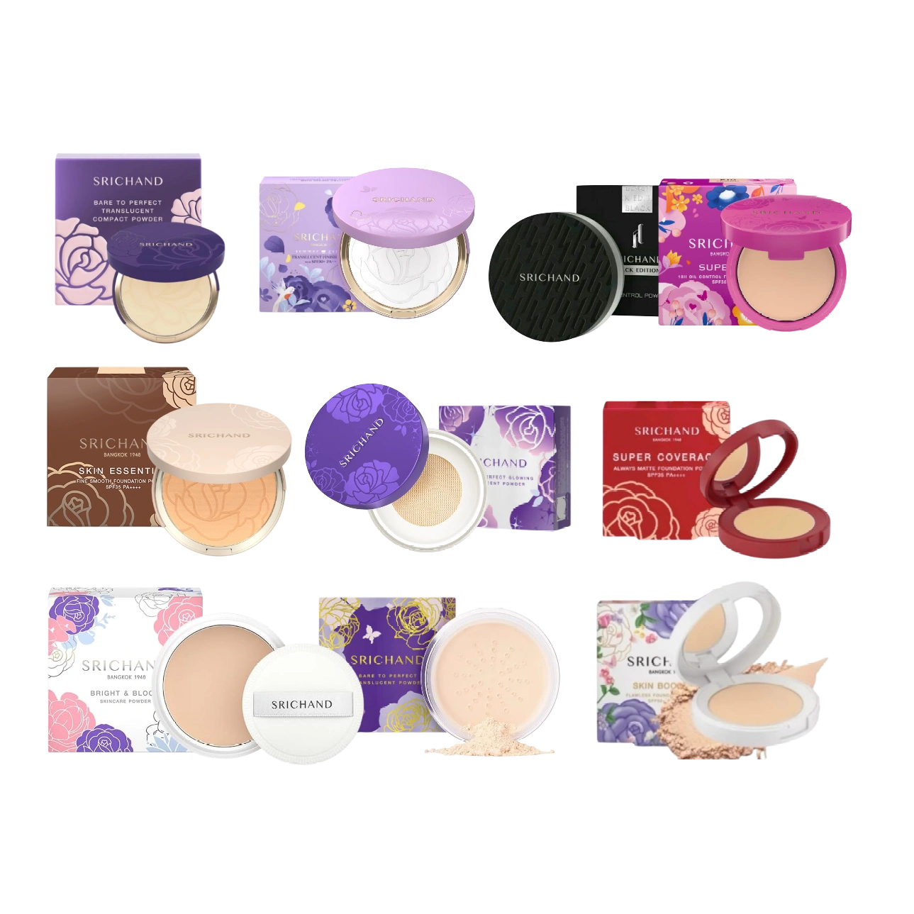 Phấn phủ bột trong suốt Srichand Bare To Perfect Translucent Powder Thái Lan