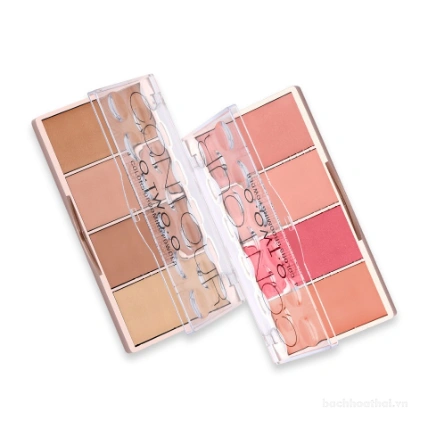 Bảng phấn tạo khối má hồng đa năng 4 ô O.TWO.O Grooming Powder Contour Bronzer Blusher 
 ảnh 4