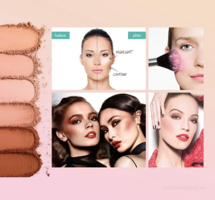 Bảng phấn tạo khối má hồng đa năng 4 ô O.TWO.O Grooming Powder Contour Bronzer Blusher 
 ảnh 11