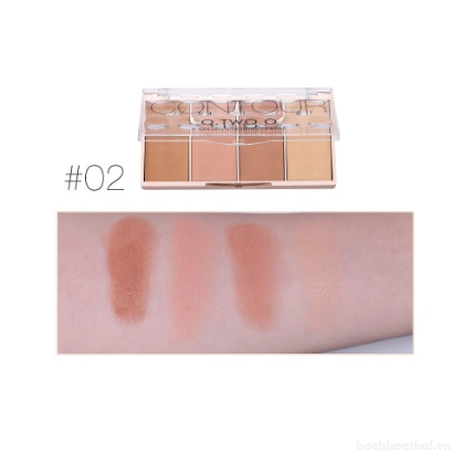 Bảng phấn tạo khối má hồng đa năng 4 ô O.TWO.O Grooming Powder Contour Bronzer Blusher 
 ảnh 14