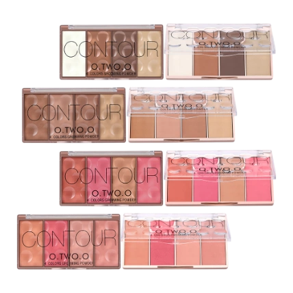 Bảng phấn tạo khối má hồng đa năng 4 ô O.TWO.O Grooming Powder Contour Bronzer Blusher 
 ảnh 1
