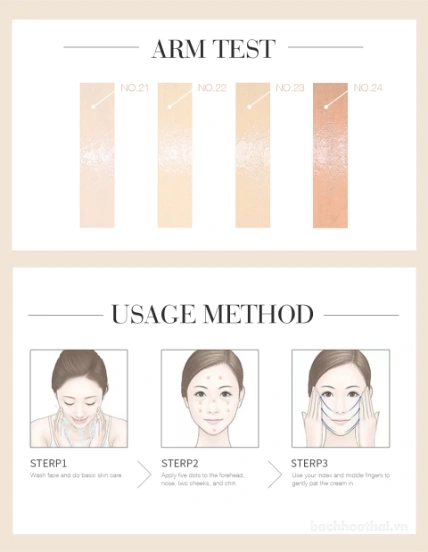 Kem nền kiềm dầu siêu mỏng nhẹ O.TWO.O BB Beauty Skin Nude Effect
ảnh 3
