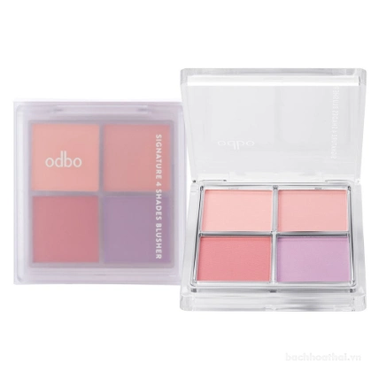 Phấn má hồng 4 ô Odbo Signature 4 Shades Blusher 10g OD1309 
 ảnh 3