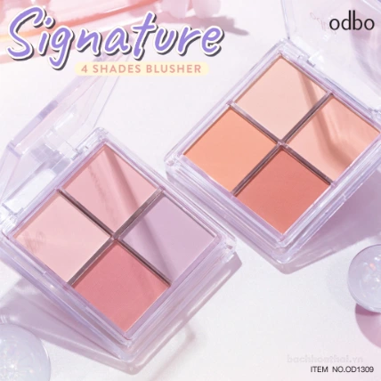 Phấn má hồng 4 ô Odbo Signature 4 Shades Blusher 10g OD1309 
 ảnh 9