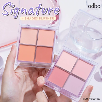 Phấn má hồng 4 ô Odbo Signature 4 Shades Blusher 10g OD1309 
 ảnh 10