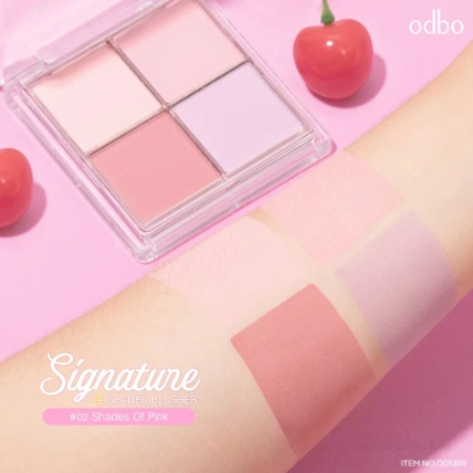 Phấn má hồng 4 ô Odbo Signature 4 Shades Blusher 10g OD1309 
 ảnh 12