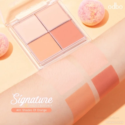 Phấn má hồng 4 ô Odbo Signature 4 Shades Blusher 10g OD1309 
 ảnh 13