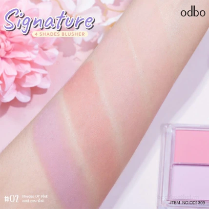 Phấn má hồng 4 ô Odbo Signature 4 Shades Blusher 10g OD1309 
 ảnh 7