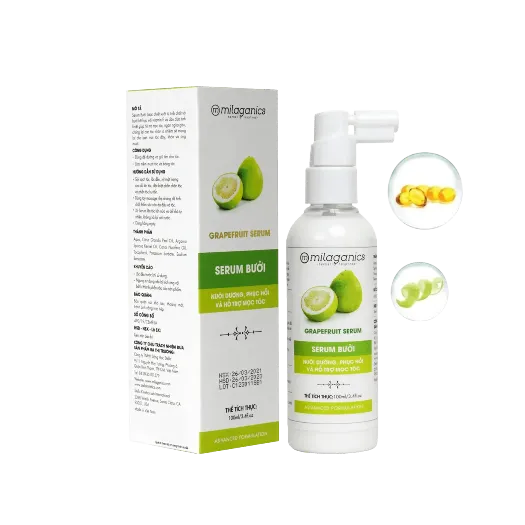 Ảnh sản phẩm Xịt dưỡng tinh dầu vỏ bưởi MILAGANICS Serum giảm gãy rụng 1