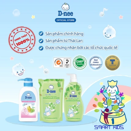 Nước rửa bình sữa, rau củ, đồ chời cho bé Dnee Cleanser Thái Lan ảnh 6