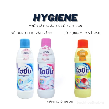 Nước tẩy quần áo Hygiene cho vải trắng và màu ảnh 2