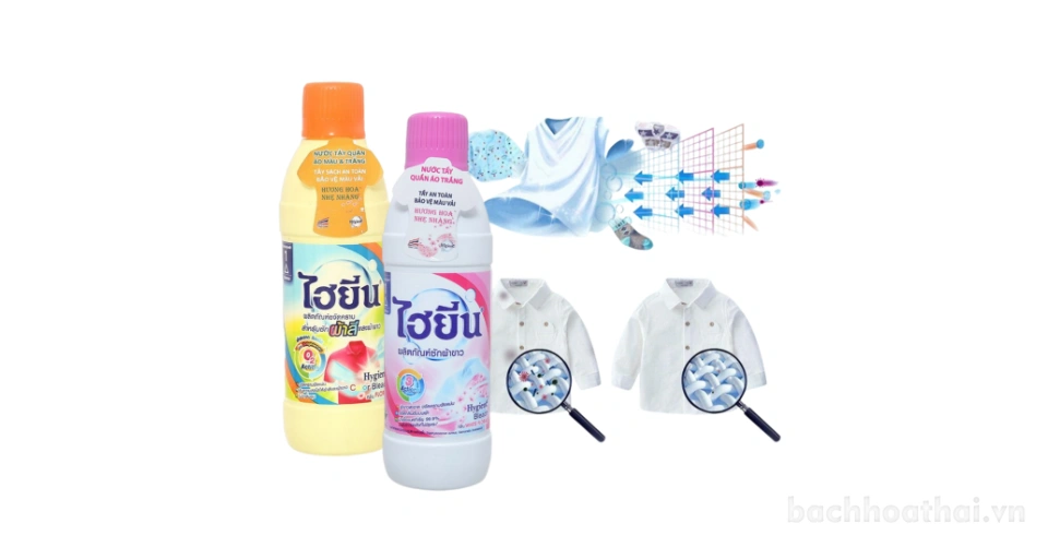 Nước tẩy quần áo Hygiene cho vải trắng và màu