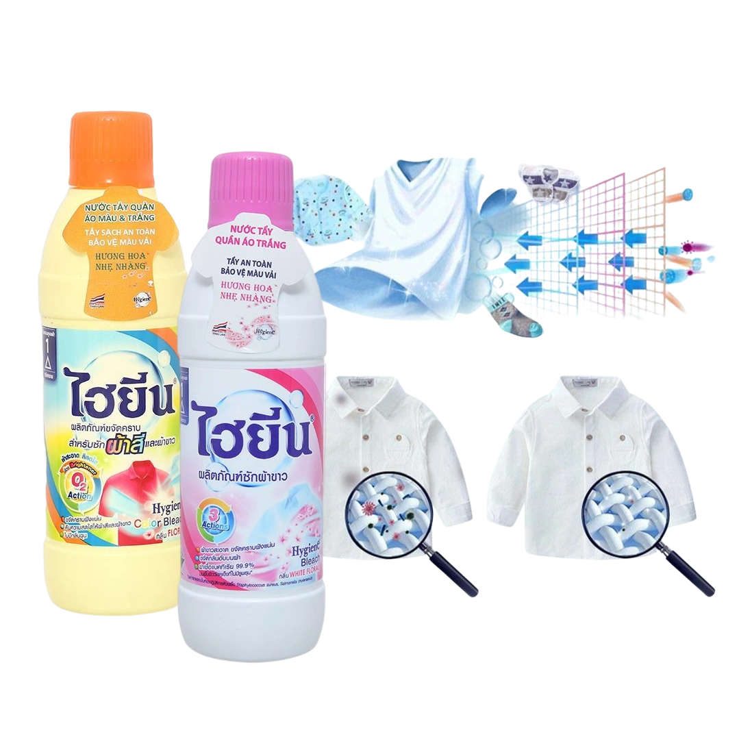 Nước tẩy quần áo Hygiene cho vải trắng và màu